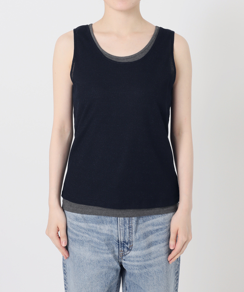 Spick & Span(スピックアンドスパン)の「《2枚セット》レイヤードタンクトップ(タンクトップ・レディース・チャコールグレー/ネイビー・FREE)」の8枚目の写真