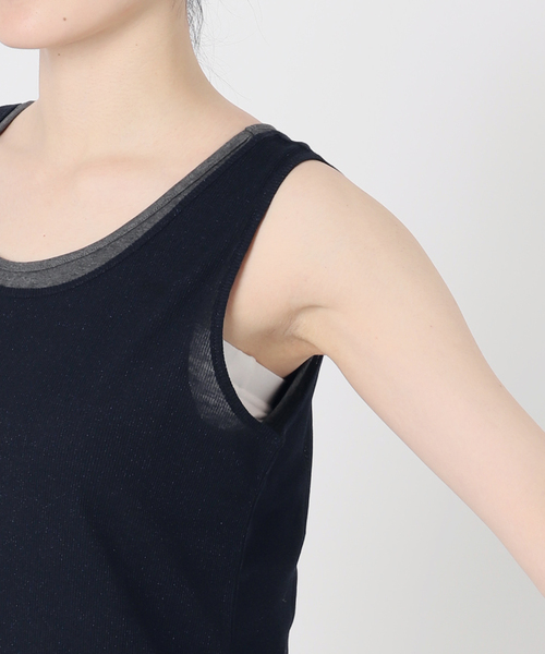 Spick & Span(スピックアンドスパン)の「《2枚セット》レイヤードタンクトップ(タンクトップ・レディース・チャコールグレー/ネイビー・FREE)」の12枚目の写真