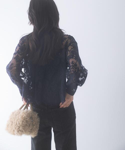 URBAN RESEARCH ROSSO WOMEN(アーバンリサーチ ロッソ)の「レースクレリックシャツ(シャツ/ブラウス・レディース・ネイビー/ホワイト・FREE)」の20枚目の写真