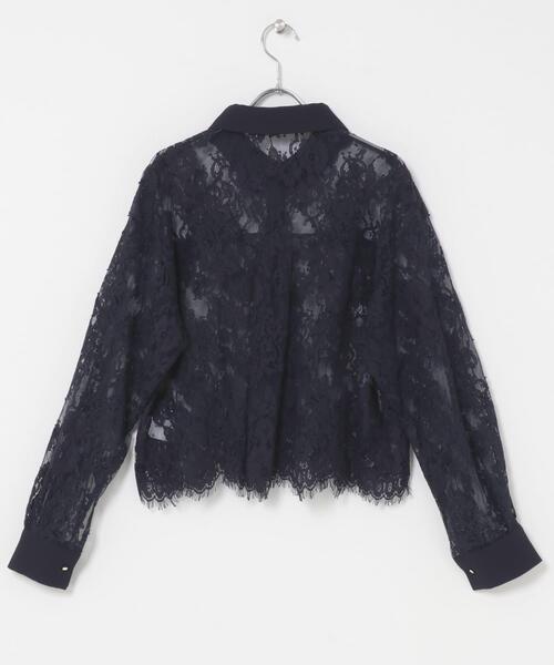 URBAN RESEARCH ROSSO WOMEN(アーバンリサーチ ロッソ)の「レースクレリックシャツ(シャツ/ブラウス・レディース・ネイビー/ホワイト・FREE)」の5枚目の写真
