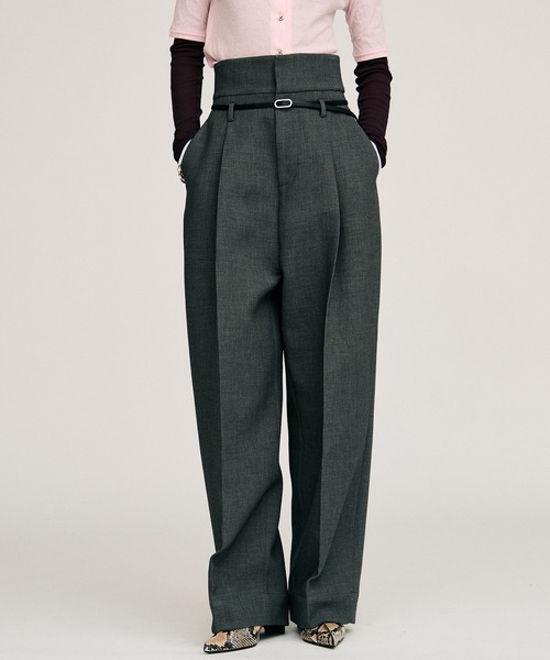 PRANK PROJECT(プランクプロジェクト)の「【2026Autumn Pre-Order】ベルト付きスラックス / Belted Slacks(スラックス・レディース・グレー/ブラック・38/36/34)」の15枚目の写真