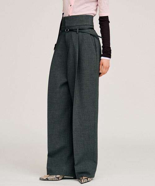 PRANK PROJECT(プランクプロジェクト)の「【2026Autumn Pre-Order】ベルト付きスラックス / Belted Slacks(スラックス・レディース・グレー/ブラック・38/36/34)」の17枚目の写真