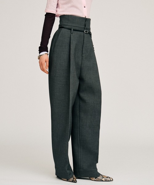 PRANK PROJECT(プランクプロジェクト)の「【2026Autumn Pre-Order】ベルト付きスラックス / Belted Slacks(スラックス・レディース・グレー/ブラック・38/36/34)」の19枚目の写真