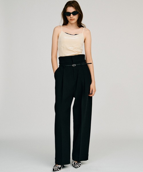 PRANK PROJECT(プランクプロジェクト)の「【2026Autumn Pre-Order】ベルト付きスラックス / Belted Slacks(スラックス・レディース・グレー/ブラック・38/36/34)」の12枚目の写真