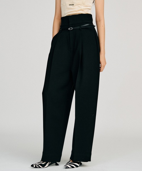 PRANK PROJECT(プランクプロジェクト)の「【2026Autumn Pre-Order】ベルト付きスラックス / Belted Slacks(スラックス・レディース・グレー/ブラック・38/36/34)」の14枚目の写真