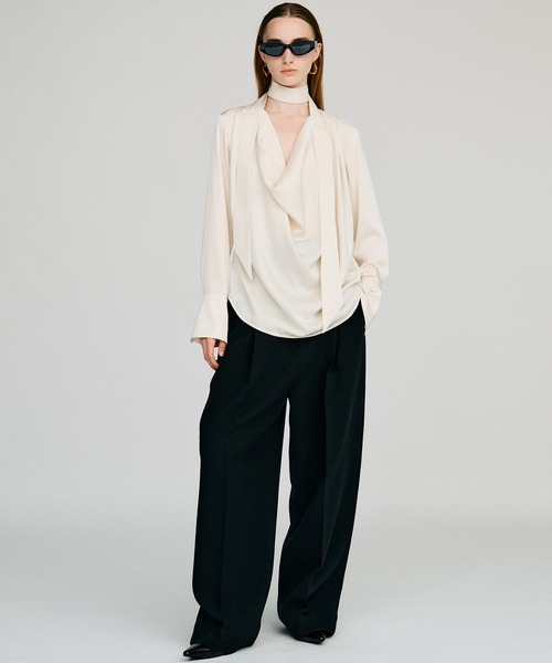 PRANK PROJECT(プランクプロジェクト)の「【2026Autumn Pre-Order】ベルト付きスラックス / Belted Slacks(スラックス・レディース・グレー/ブラック・38/36/34)」の10枚目の写真