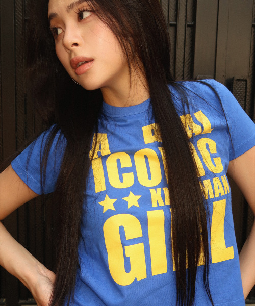 KILLIMAN(キリマン)の「Iconic Grapic T-shirts (4color)(Tシャツ/カットソー・レディース・グリーン/ブルー/レッド/パープル・FREE)」の6枚目の写真