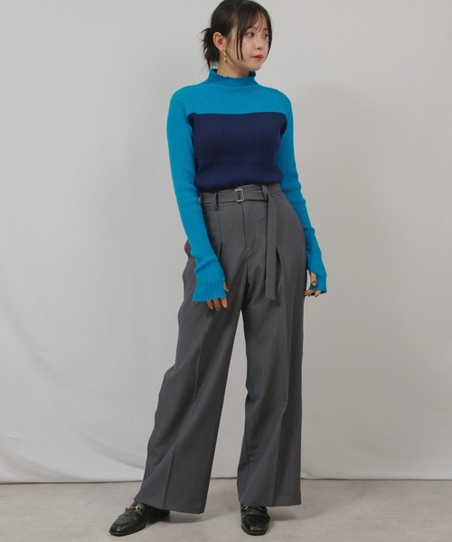 palm RICHE（ポームリシュ）の「ベルテッドPT（その他パンツ・レディース・オレンジ系その他/ベージュ/チャコールグレー・M）」の6枚目の写真