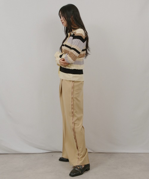 palm RICHE（ポームリシュ）の「ベルテッドPT（その他パンツ・レディース・オレンジ系その他/ベージュ/チャコールグレー・M）」の5枚目の写真