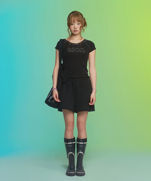 ASON(アズオン)の「TRACK SHORT PANTS / BLACK(その他パンツ・レディース・その他・FREE)」の9枚目の写真