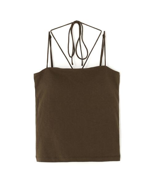 CLANE(クラネ)の「CLANE/クラネ/THIN CORD HALTER NECK(キャミソール・レディース・ブラウン系その他5/ブラック/ホワイト・1)」の3枚目の写真