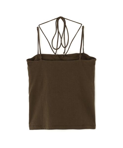 CLANE(クラネ)の「CLANE/クラネ/THIN CORD HALTER NECK(キャミソール・レディース・ブラウン系その他5/ブラック/ホワイト・1)」の8枚目の写真