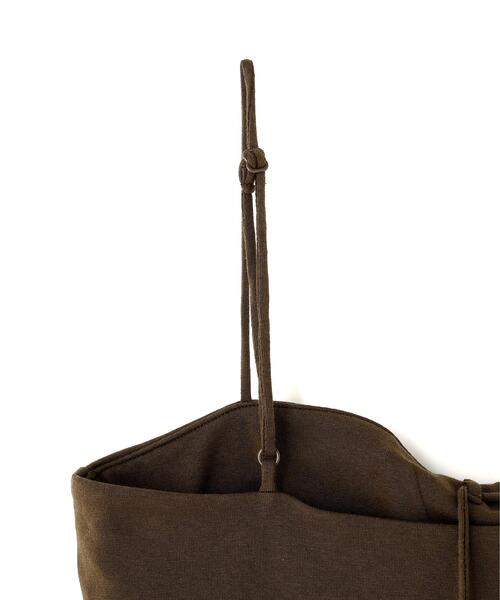 CLANE(クラネ)の「CLANE/クラネ/THIN CORD HALTER NECK(キャミソール・レディース・ブラウン系その他5/ブラック/ホワイト・1)」の12枚目の写真