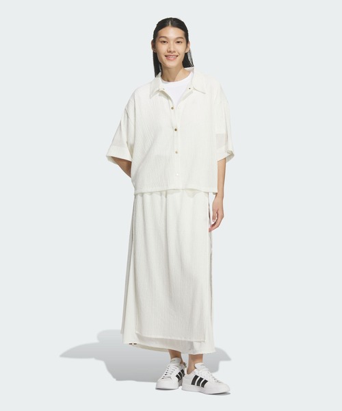 adidas（アディダス）の「ソフトリュクス シアー レギュラーフィット スカート / アディダス adidas（スカート・レディース・ホワイト・XX-LARGE/LARGE/MEDIUM/SMALL/X-LARGE）」の3枚目の写真