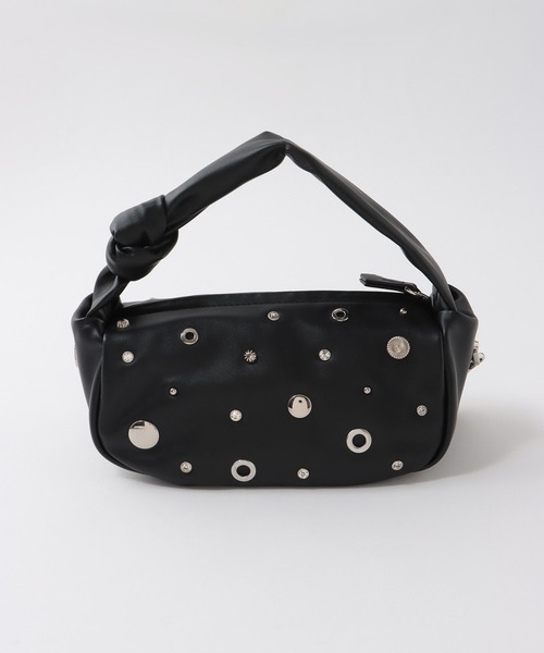 Three Four Time(スリーフォータイム)の「ノットハンドルスタッズBAG(ショルダーバッグ・レディース・ブラック・FREE)」の9枚目の写真