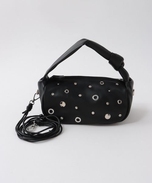 Three Four Time(スリーフォータイム)の「ノットハンドルスタッズBAG(ショルダーバッグ・レディース・ブラック・FREE)」の7枚目の写真
