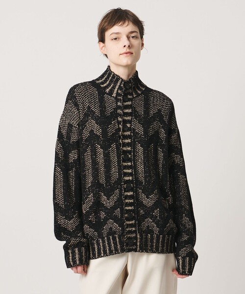 LOEFF(ロエフ)の「<LOEFF> MURAL ジャガード カーディガン UNISEX(カーディガン/ボレロ・レディース・ベージュ・0/2)」の2枚目の写真