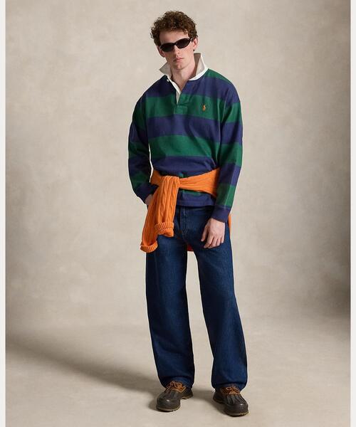 POLO RALPH LAUREN（ポロ ラルフ ローレン）の「ビッグ フィット ストライプド ジャージー ラグビー シャツ（その他トップス・メンズ・グリーン・M/S/L）」の3枚目の写真