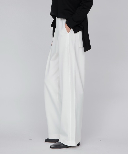 DRESSLAVE(ドレスレイブ)の「【CAMEALICO/カメアリコ】-B-(リラックスワイドパンツ)(その他パンツ・レディース・ホワイト/ブラック・38)」の1枚目の写真