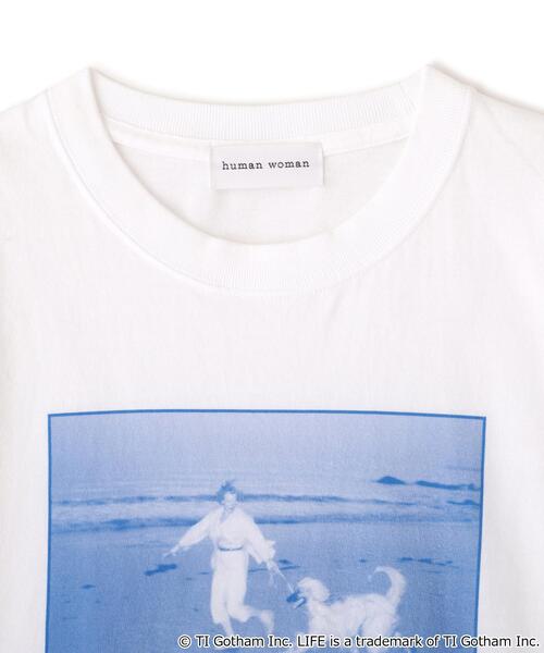 LIFE(ライフ)の「◆【LIFE PICTURE COLLECTION別注】フォトTシャツ DOG(Tシャツ/カットソー・レディース・ホワイト/ベージュ・MEDIUM)」の6枚目の写真