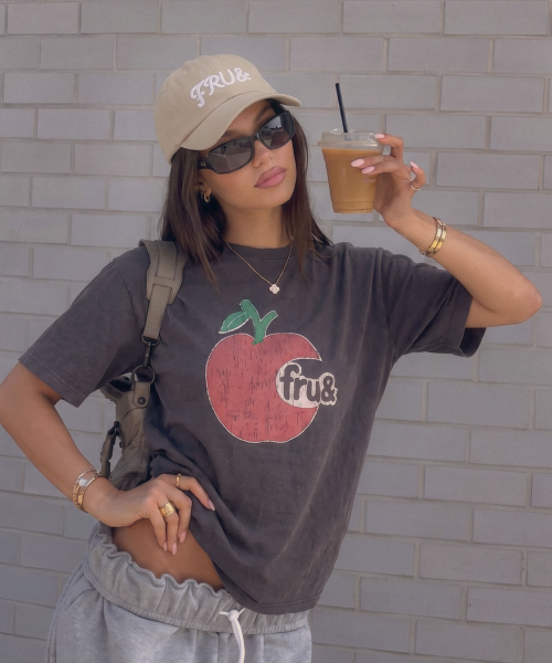 FRUAND(フルアンド)の「グラフィックTシャツ_2色(Tシャツ/カットソー・レディース・その他/チャコールグレー/ホワイト・FREE)」の9枚目の写真