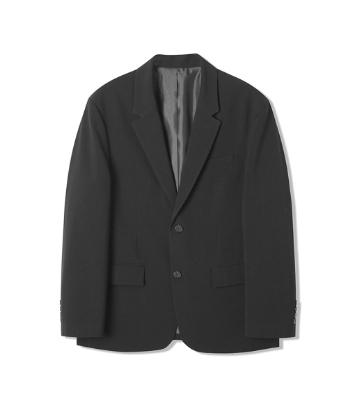 ADHOC(アドホック)の「男性 T/R オーバーサイズ シングルジャケット (ブラック) (HBRJK01)(テーラードジャケット・メンズ・その他・100/110/95/105)」の1枚目の写真
