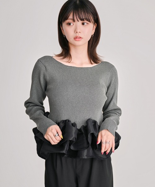 DAESE TOKYO（デセトウキョウ）の「ペプラムティアードプルオーバー（Tシャツ/カットソー・レディース・ブラック/アイボリー/グレー・FREE）」の21枚目の写真