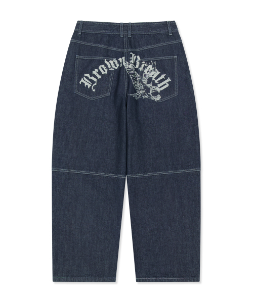 BROWNBREATH(ブラウンブレス)の「バックロゴカーブデニムパンツ(デニムパンツ・レディース・ダークブルー/ブラック・SMALL/MEDIUM/LARGE/X-LARGE)」の5枚目の写真