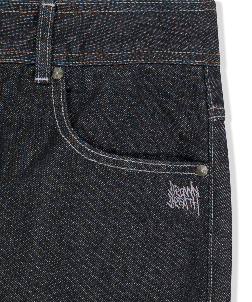 BROWNBREATH(ブラウンブレス)の「バックロゴカーブデニムパンツ(デニムパンツ・レディース・ダークブルー/ブラック・SMALL/MEDIUM/LARGE/X-LARGE)」の10枚目の写真
