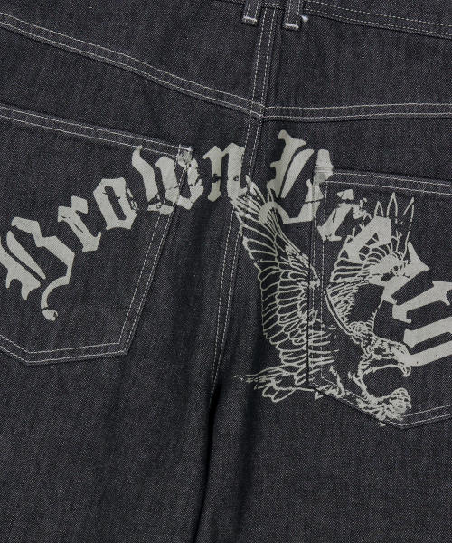 BROWNBREATH(ブラウンブレス)の「バックロゴカーブデニムパンツ(デニムパンツ・レディース・ダークブルー/ブラック・SMALL/MEDIUM/LARGE/X-LARGE)」の12枚目の写真