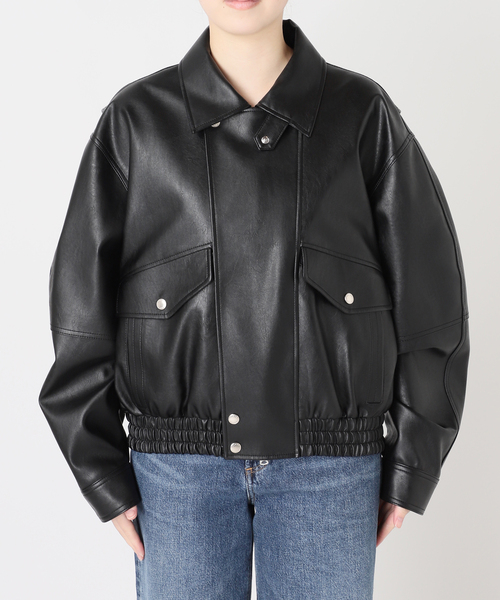 DUNST(ダンスト)の「DUNST/ダンスト UNISEX CROPPED ALTER-LEATHER BLOUSON ジャケット(その他アウター・レディース・ブラック・SMALL)」の10枚目の写真
