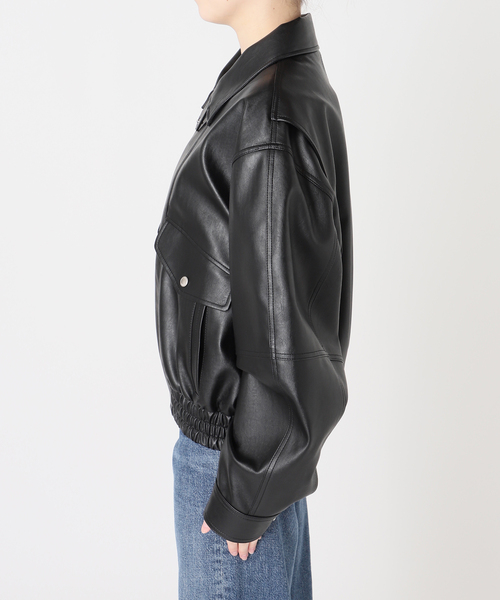 DUNST(ダンスト)の「DUNST/ダンスト UNISEX CROPPED ALTER-LEATHER BLOUSON ジャケット(その他アウター・レディース・ブラック・SMALL)」の11枚目の写真