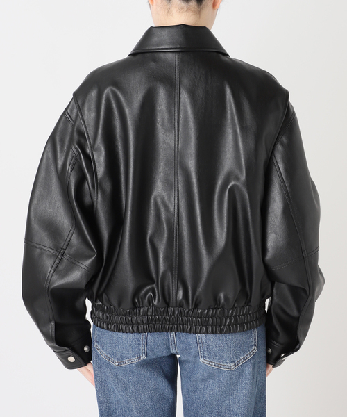 DUNST(ダンスト)の「DUNST/ダンスト UNISEX CROPPED ALTER-LEATHER BLOUSON ジャケット(その他アウター・レディース・ブラック・SMALL)」の12枚目の写真