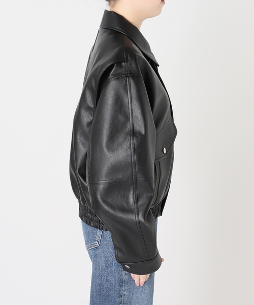 DUNST(ダンスト)の「DUNST/ダンスト UNISEX CROPPED ALTER-LEATHER BLOUSON ジャケット(その他アウター・レディース・ブラック・SMALL)」の13枚目の写真