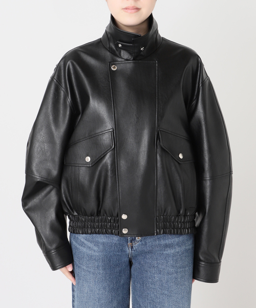 DUNST(ダンスト)の「DUNST/ダンスト UNISEX CROPPED ALTER-LEATHER BLOUSON ジャケット(その他アウター・レディース・ブラック・SMALL)」の17枚目の写真