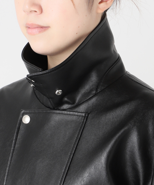 DUNST(ダンスト)の「DUNST/ダンスト UNISEX CROPPED ALTER-LEATHER BLOUSON ジャケット(その他アウター・レディース・ブラック・SMALL)」の18枚目の写真