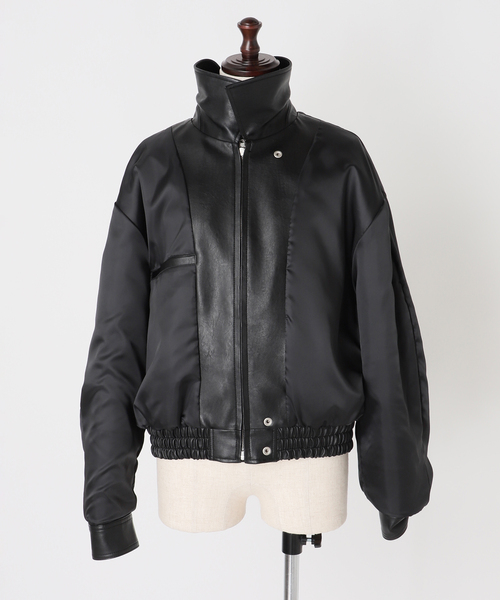 DUNST(ダンスト)の「DUNST/ダンスト UNISEX CROPPED ALTER-LEATHER BLOUSON ジャケット(その他アウター・レディース・ブラック・SMALL)」の20枚目の写真