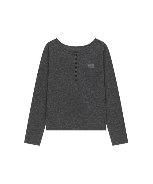 MARITHE + FRANCOIS GIRBAUD（マリテフランソワジルボー）の「W HENLEY NECK LAYERED LONG SLEEVE TEE（Tシャツ/カットソー・レディース・ネイビー/チャコール・SMALL/MEDIUM）」の11枚目の写真