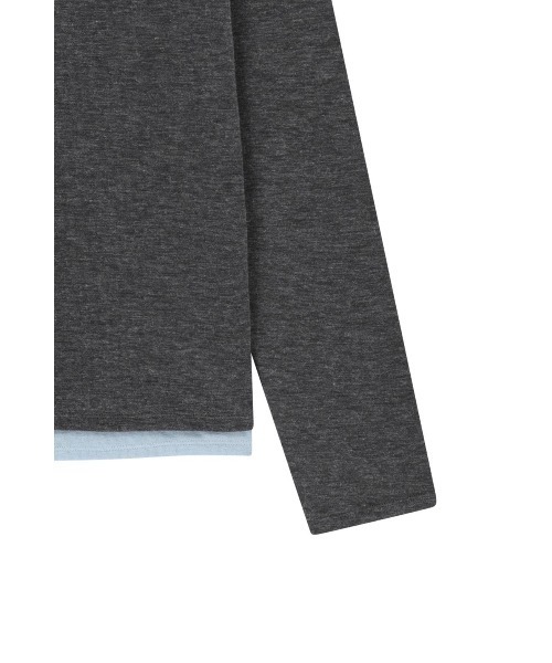 MARITHE + FRANCOIS GIRBAUD（マリテフランソワジルボー）の「W HENLEY NECK LAYERED LONG SLEEVE TEE（Tシャツ/カットソー・レディース・ネイビー/チャコール・SMALL/MEDIUM）」の13枚目の写真