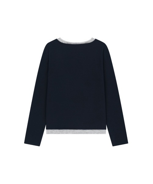 MARITHE + FRANCOIS GIRBAUD（マリテフランソワジルボー）の「W HENLEY NECK LAYERED LONG SLEEVE TEE（Tシャツ/カットソー・レディース・ネイビー/チャコール・SMALL/MEDIUM）」の21枚目の写真