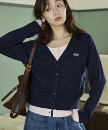 PUBLUX × GAP/ギャップ 別注 配色 レイヤード Vネック ショート ニット カーディガン 限定展開