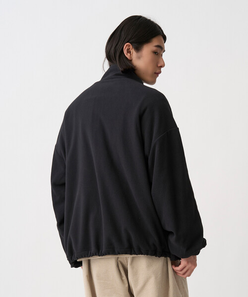 DANTON（ダントン）の「Men’s Micro Fleece Zip Up Blouson（ブルゾン・メンズ・ブラック/チャコール/グレイッシュベージュ・S/M/L/XL）」の7枚目の写真
