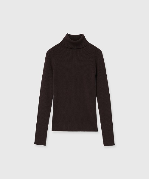 anuans(アニュアンス)の「シルクカシミヤブレンドフィットリブタートルニット(ニット/セーター・レディース・ブラック/ベージュ/ピンク/グレー/ブラウン/アイボリー・FREE)」の12枚目の写真