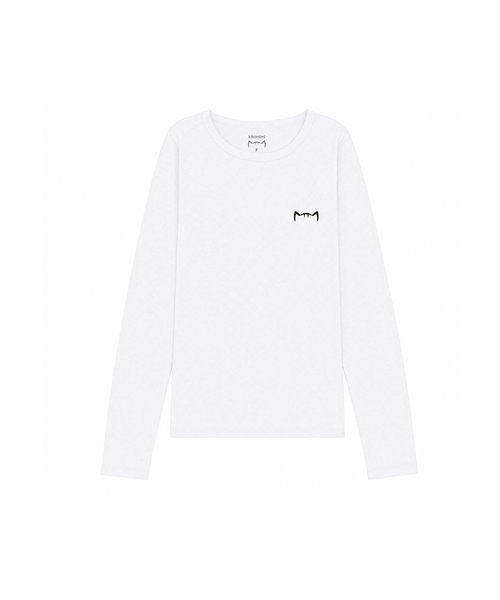 KIKIMIMI(キキミミ)の「キティ スモールロゴ スリムロングスリーブ(ホワイト)(Tシャツ/カットソー・レディース・ホワイト・FREE)」の1枚目の写真
