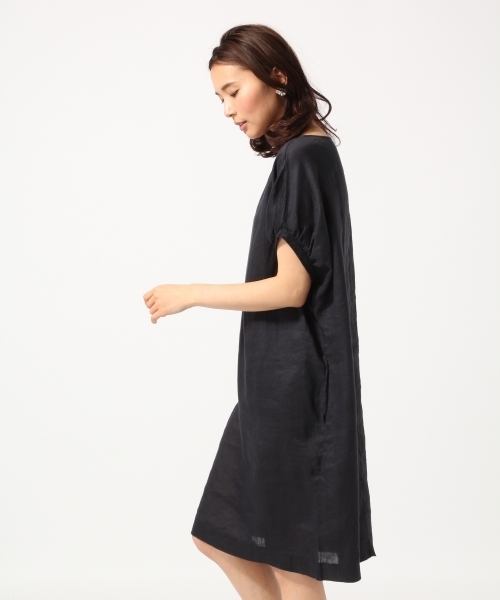 GLOBAL WORK(グローバルワーク)の「【高品質リネン使用】フレンチリネンパフワンピース半袖/715371(ワンピース・レディース・ワインレッド/ホワイト/ブルー/ネイビー・MEDIUM/LARGE)」の16枚目の写真