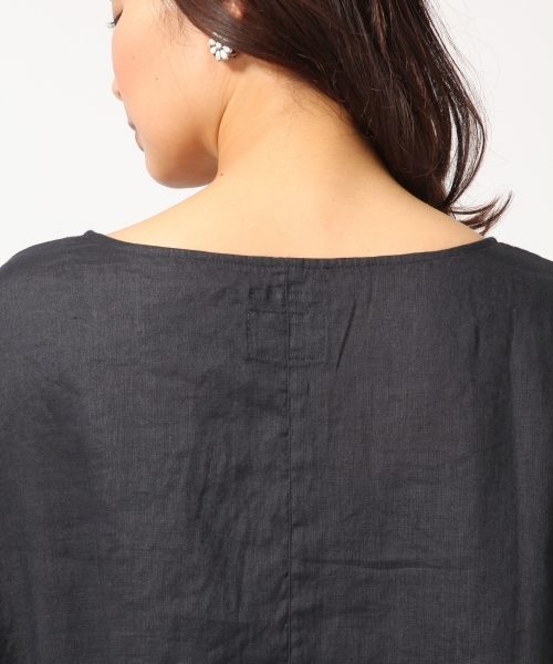 GLOBAL WORK(グローバルワーク)の「【高品質リネン使用】フレンチリネンパフワンピース半袖/715371(ワンピース・レディース・ワインレッド/ホワイト/ブルー/ネイビー・MEDIUM/LARGE)」の10枚目の写真