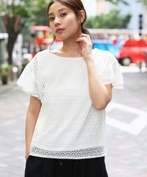 LEPSIM | レースカサネソデフレアプルオーバーSS　723971(Tシャツ/カットソー)