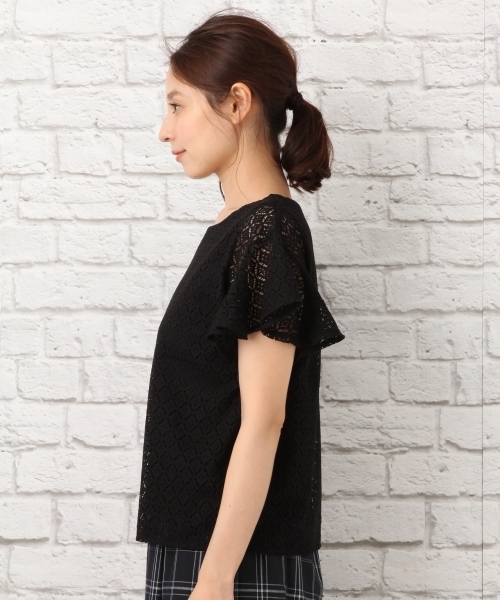 LEPSIM（レプシィム）の「レースカサネソデフレアプルオーバーSS　723971（Tシャツ/カットソー・レディース・ネイビー/オフホワイト/ブラック/グレイッシュベージュ・LARGE/MEDIUM）」の14枚目の写真