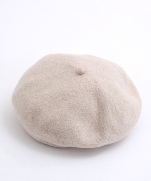 MERLOT（メルロー）の「ウールベレー帽0967（ハンチング/ベレー帽・レディース・ブラウン/グリーン/ブラック/カーキ/チャコールグレー/ネイビー/オレンジ/レッド/グレー/ワインレッド/アイボリー/チェリーピンク/ベージュ・FREE）」の2枚目の写真