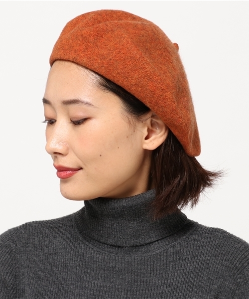 MERLOT（メルロー）の「ウールベレー帽0967（ハンチング/ベレー帽・レディース・ブラウン/グリーン/ブラック/カーキ/チャコールグレー/ネイビー/オレンジ/レッド/グレー/ワインレッド/アイボリー/チェリーピンク/ベージュ・FREE）」の22枚目の写真